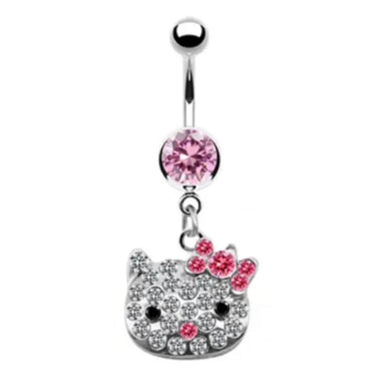 Hello Kitty Sanrio Belly Button Piercing Etsy