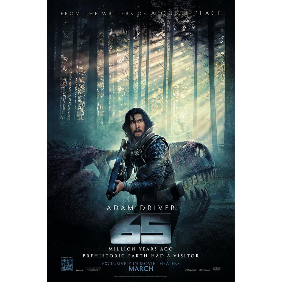 65 Million Years Ago Movie Poster Adam Driver 2023 Film sold by