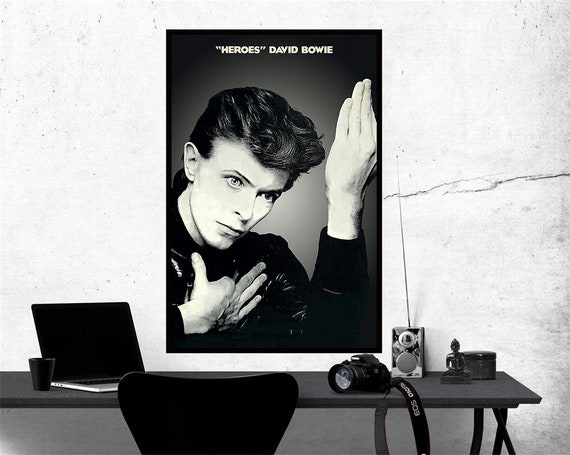 David Bowie - Heroes Poster, Room Decor, Home Decor, Art Poster for Gift