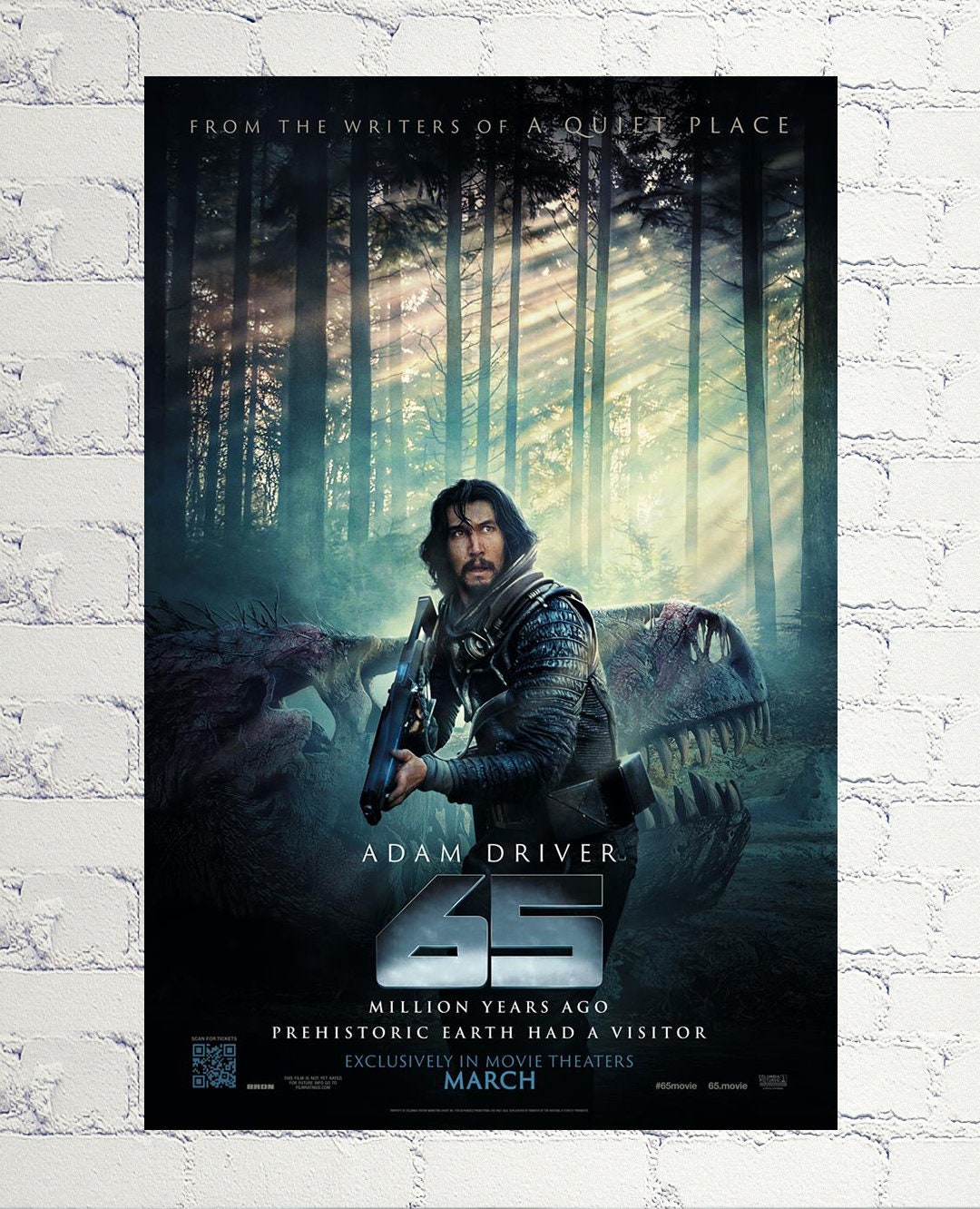 65 Million Years Ago Movie Poster Adam Driver 2023 Film sold by