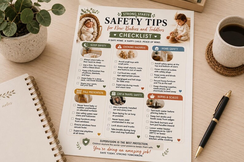 Baby Safety Checklist Printable | Newborn & Toddler Safety Tips ...