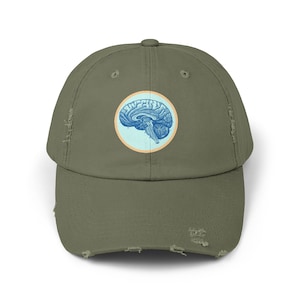 Dad Hat gift Mind Brain Thinking Hat Distressed Hat
