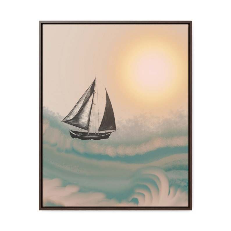 Maritime Sailing Canvas Artwork, Ocean Art, Sailing, Framed - Etsy