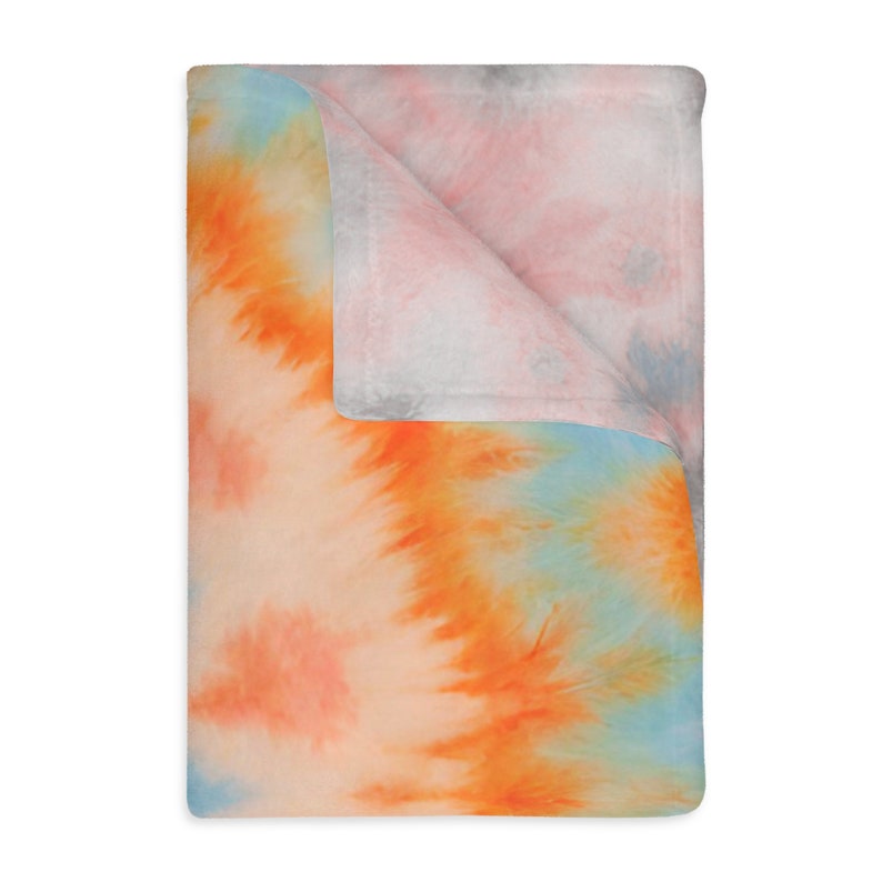 Bohemian Tie Dye Velveteen Blanket Vintage Tie Dye Velveteen Microfiber Blanket twosided Print