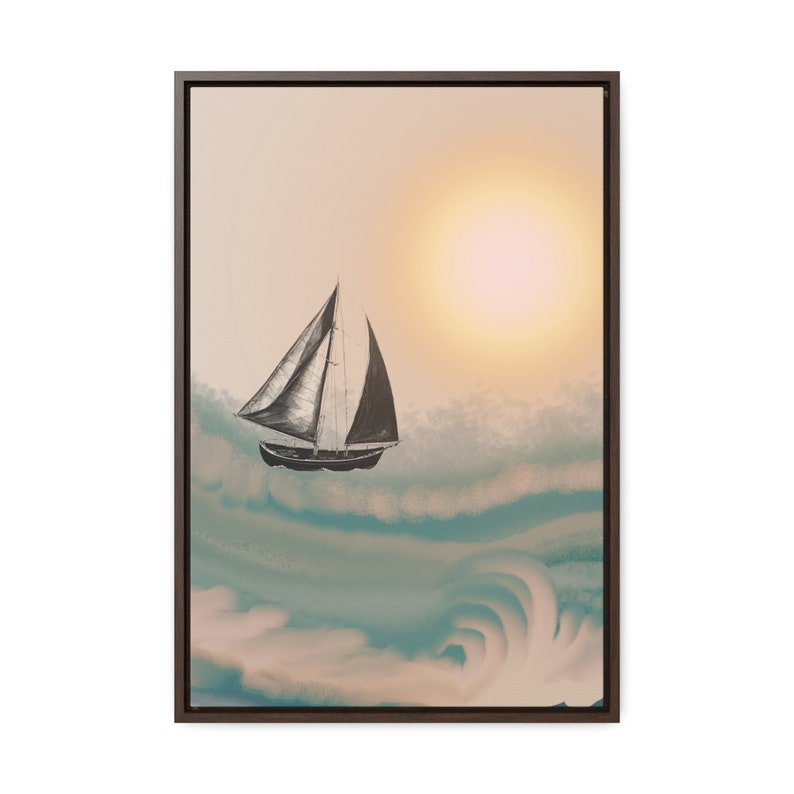 Maritime Sailing Canvas Artwork, Ocean Art, Sailing, Framed - Etsy