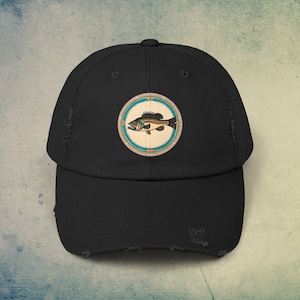 Men&#39;s Bass Fishing Hat Fishing for Life Hat Distressed Hat