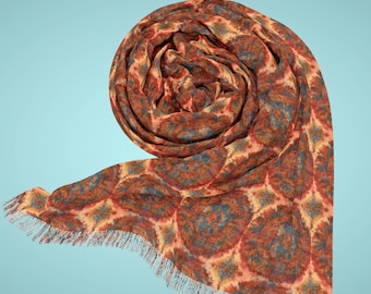 Vintage Tie Dye Print Light Scarf