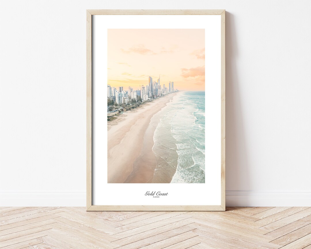 Gold Coast Wall Art Beach Print Australia Poster Aerial Photography