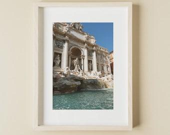 Trevi Fountain Print, Rome Italy Digital Print, Instant Download, Wall Art, Wall Decor
