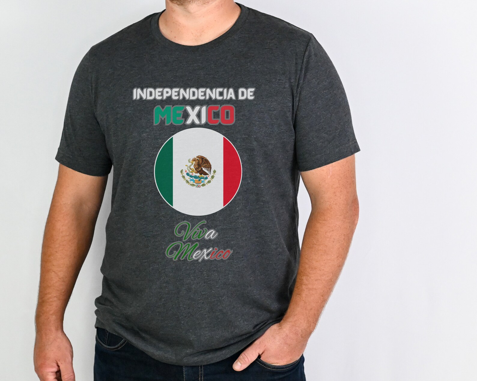 T-shirt Patriotique Mexique "Viva Mexico" - Tailles S à 3XL - 100% Coton - Neuf Avec étiquette