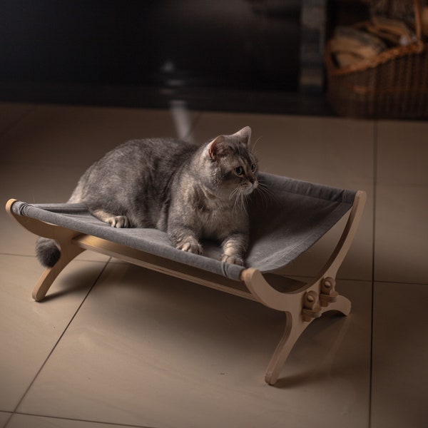Cat bed, Cat hammock, Cat bed house, Cat house from plywood, Cat furniture