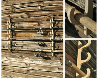 Fishing Rod Rack Wall, Ceiling Fishing Rod Holder, Gift For Fisherman, Rod Rack For 6 Fishing Rods