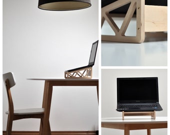 Laptopständer aus Holz, Laptopständer aus Holz, Laptopständer aus Holz für Schreibtisch, Computerständer