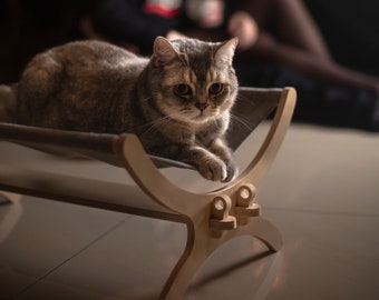 Cat Bed, Cat Hammock, Cat Bed House, Cat House from Plywood, Cat Furniture