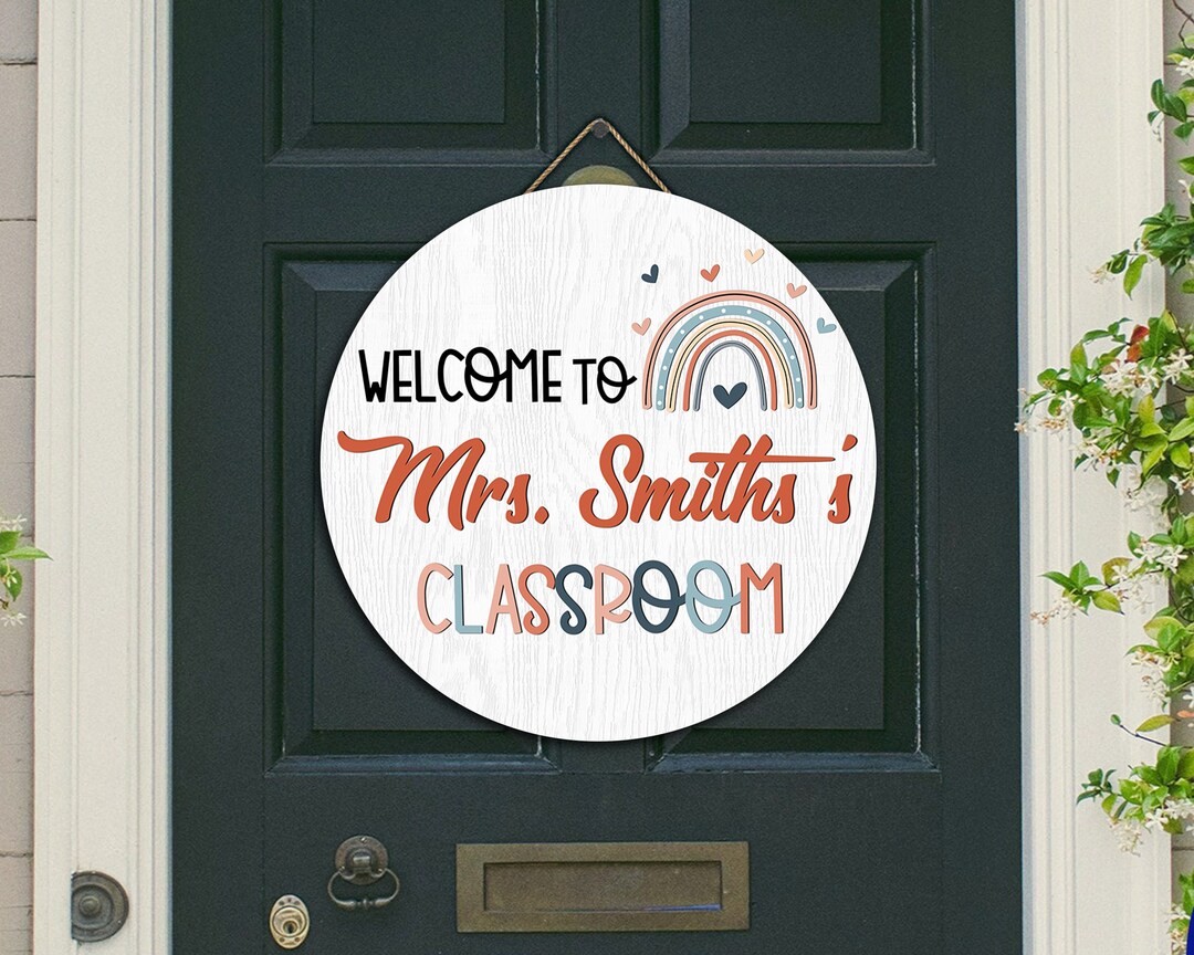 Personalized Teacher Door Hanger Teacher Door Sign Custom - Etsy
