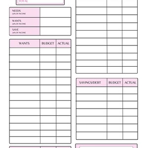 Monthly Budget Template - Printable Version X Downloadable Version ...