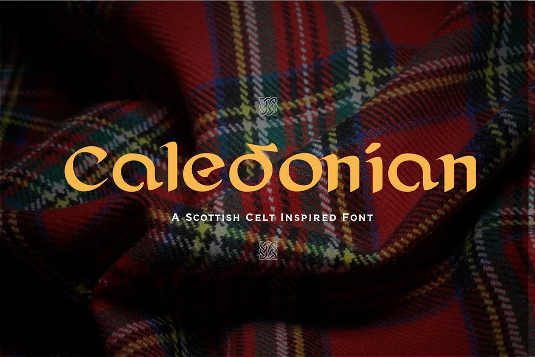 Caledonian Font, Scottish Celtic Norse Script - Etsy