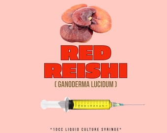 Red Reishi Mushroom Liquid Culture (10ml/cc)