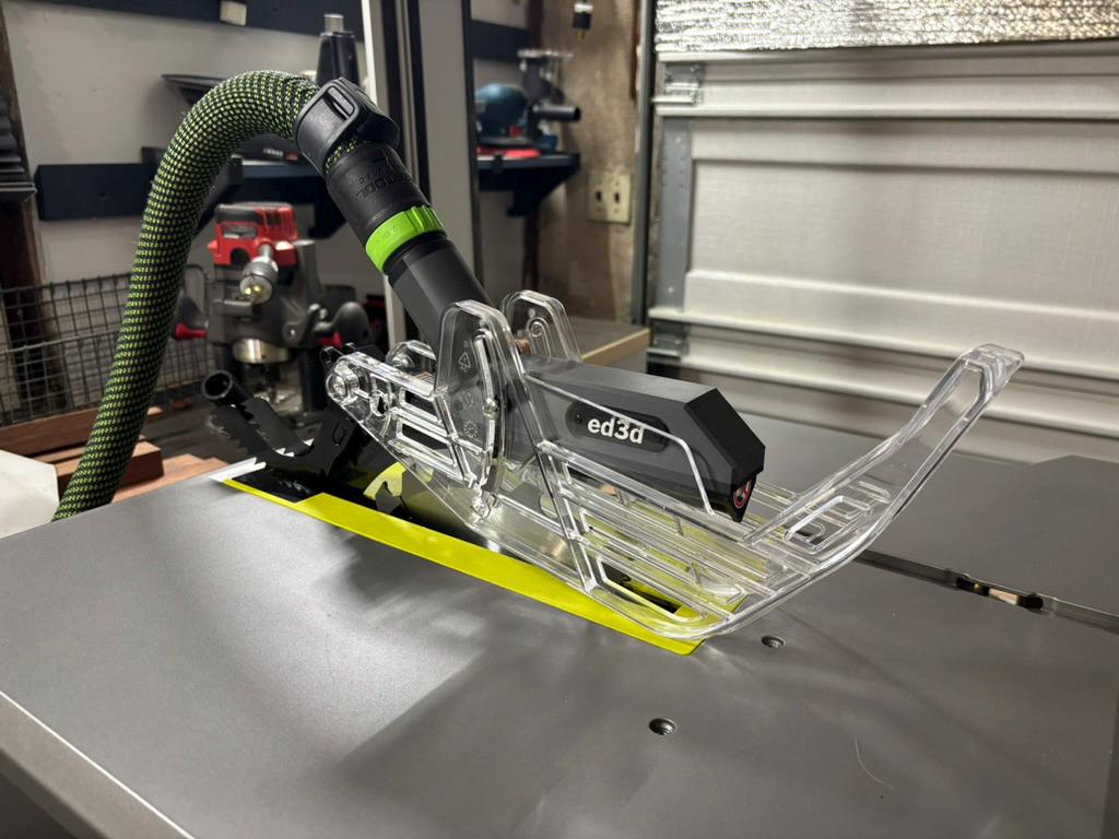 リョウソウクル RY1 Table Saw Dust Collection / Blade Guard Hood for Woodworking