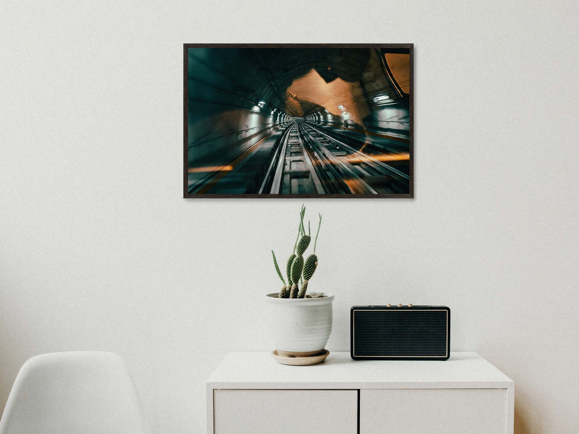 Underground Rail Tunnel Fine Art Print, Abstract Cinematic Wall Art - Etsy