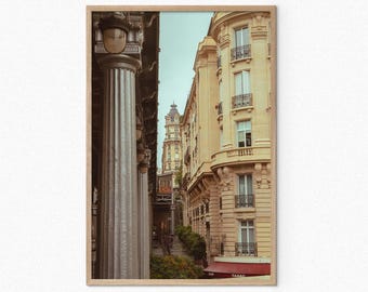 Vintage Paris Street Photography Print, French Architecture Wall Art