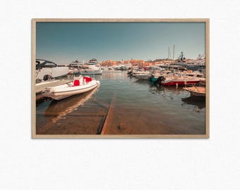 Saint-Tropez Marina Print, French Riviera, Coastal Wall Art