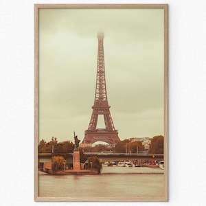 Vintage Poster Eiffel Tower Wall art Photography France Home Decor Print Parisian Fine Art Print Paris France Travel Print Gift