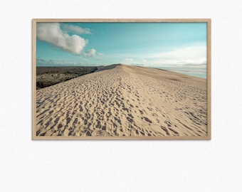 Dune du Pilat Framed Art Print, Beach Sand Hill Photography