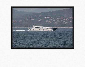 Saint-Tropez Yacht Druck, Küstendekor