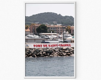 Saint-Tropez Harbor Print – French Riviera Coastal Wall Art