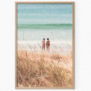 Poster Print Topless Girls Wall Art Photography, Naked Women on the Beach Home Decor, Coastal Fine Art Print, Mature Content Framed Print