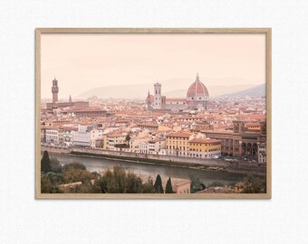 Florence Print: Italy Panorama, Duomo Cathedral, Firenze Wall Art