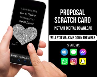 Will you walk me down the aisle proposal card, Will you give me away proposal, Proposal Scratch Card, Digital Proposal, Father or the Bride