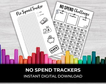 Spending Tracker, Finance Tracker, No Spend Month, Journal Trackers, Pixel Tracker, Printable Journal Page, Tracker Journals, Habit Tracker