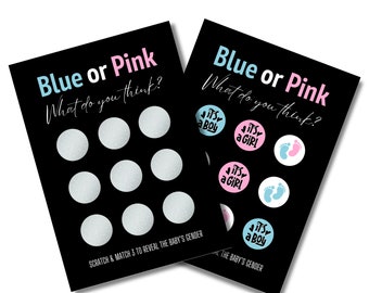 5 x Gender Reveal Scratch Carda, It's a Boy, Gender Reveal Ideas, Gender Announcement, Baby Shower, Gender Reveal Game, Pregnancy Reveal