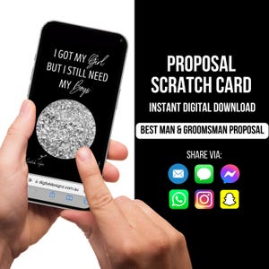 Carte à gratter proposition du meilleur homme, carte à gratter proposition de garçons d'honneur, carte d'homme d'honneur drôle, carte numérique, soyez mon témoin, garçon d'honneur, dis oui