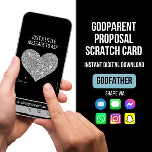 Carte de proposition de parrain, serez-vous mon parrain ? Carte à gratter parrain, carte à gratter numérique, baptême, proposition de parrain, carte de parrain