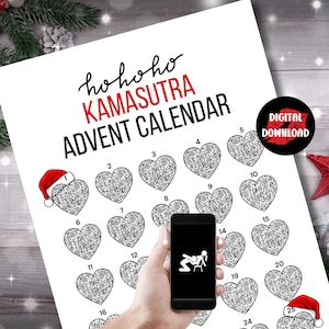 Sexy Adventskalender, Sex Position Adventskalender, Frecher Adventskalender für Erwachsene, Sexy Christmas Countdown, Kamasutra Adventskalender