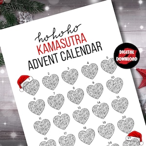 Sexy Advent Calendar, Sex Position Advent Calendar, Naughty Adult