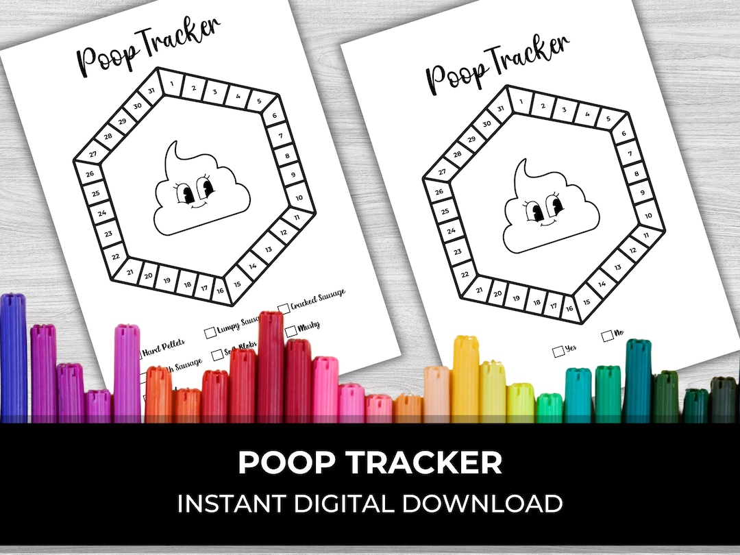 Poop Tracker Printable, Bowel Movement Tracker, Monthly Tracker ...