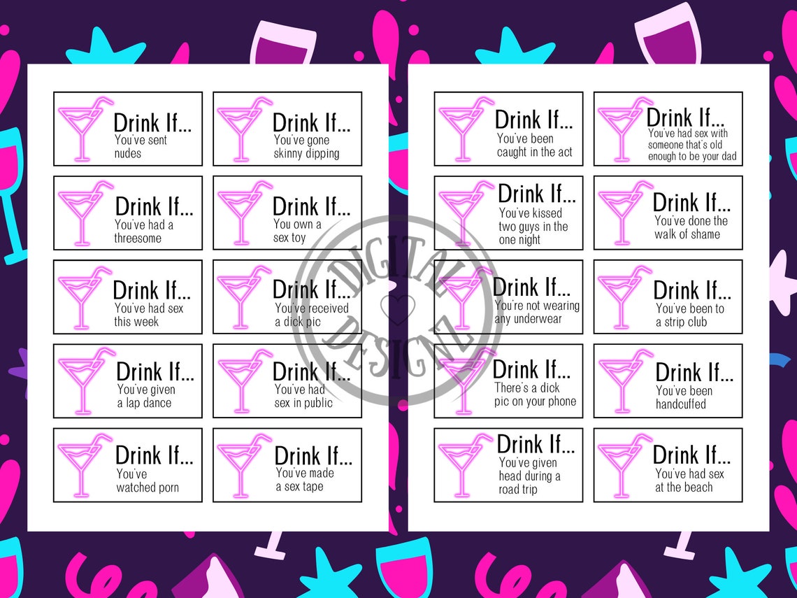 Bachelorette Drinking Game Drink If Game Bachelorette Party - Etsy ...
