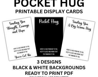 Printable Pocket Hug Holder, Display Card for Pocket Hug, Pocket Hug Labels, Pocket Hug Card Printable, Display Card for Crochet Pocket Hugs
