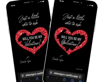 Will you be my Valentine, Valentines Scratch Card, Scratch Card Valentines, Will you be my Galentine, Digital Valentine, Valentines Card