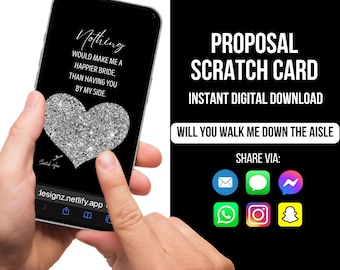 Will you walk me down the aisle proposal card, Will you give me away proposal, Proposal Scratch Card, Digital Proposal, Father or the Bride