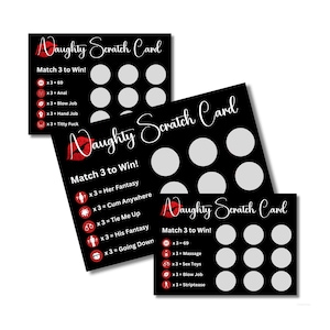 Valentines Gift for Her, Naughty Scratch Off Card, Sexy Gift for Her, Valentine, Anniversary, Birthday Gift for Her, Sexy Valentine