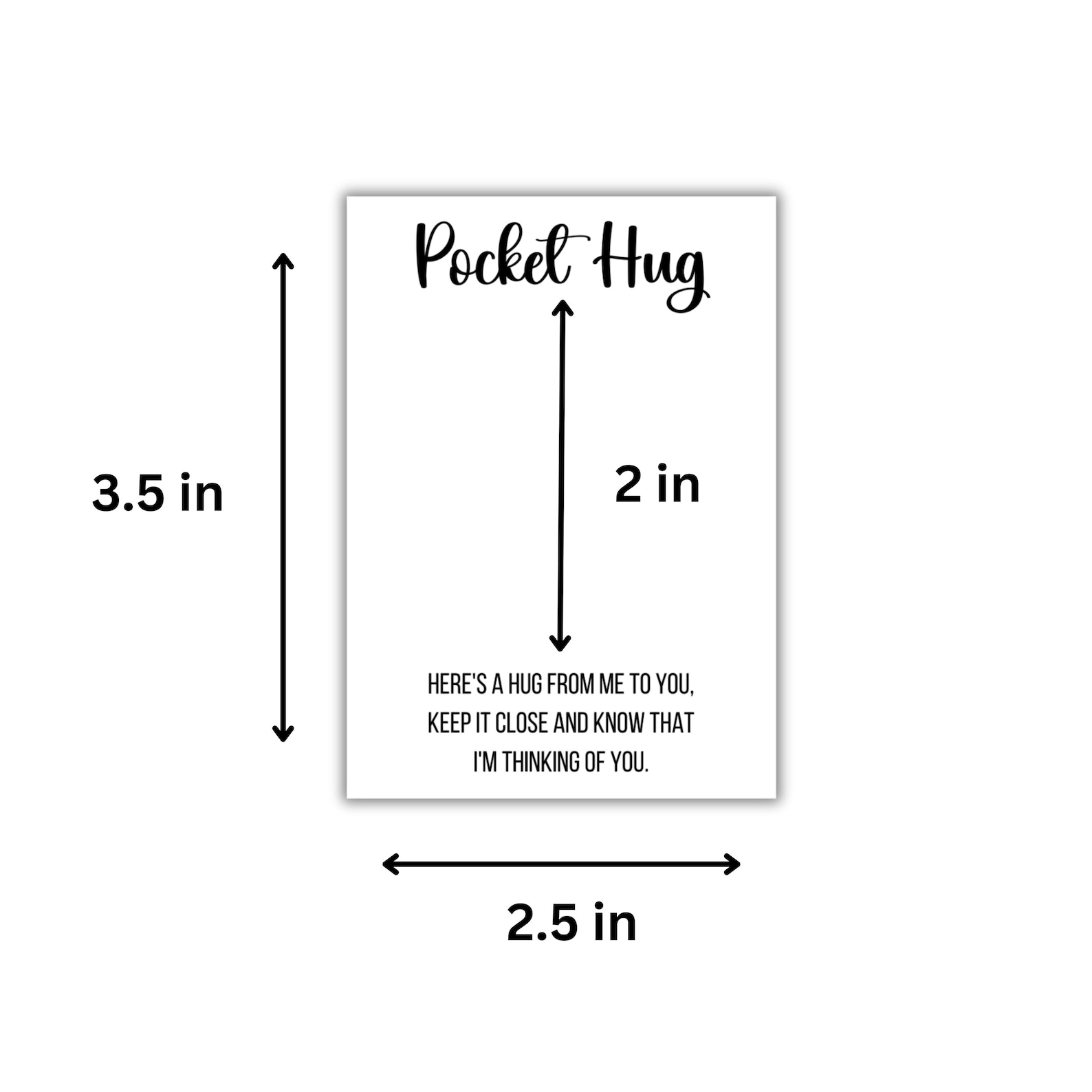 Printable Pocket Hug Holder, Display Card for Pocket Hug, Pocket Hug ...