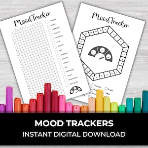 Mood Tracker, Journal Trackers, Pixel Tracker, Printable Journal Pages, Tracker Journal, Year in Pixels, Monthly Trackers, Planner templates
