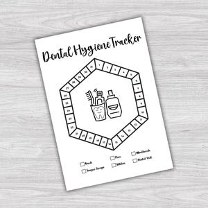 Shower Tracker, Bath Tracker, Teeth Brushing Tracker, Hygiene Tracker, Monthly Tracker, Pixel Tracker, Printable Journal Page, Habit Tracker image 5