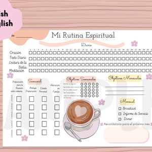 JW Spirituele routine | Digitale download | Afdrukbaar | Engels en Spaans | Planner | Studeren |