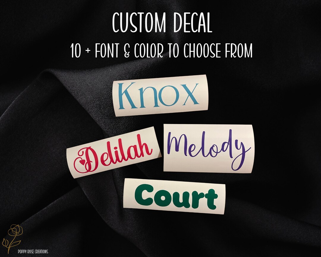 Custom Decal Name Label Name Decal Name Sticker Custom Name Decal Yeti Decal Back to School